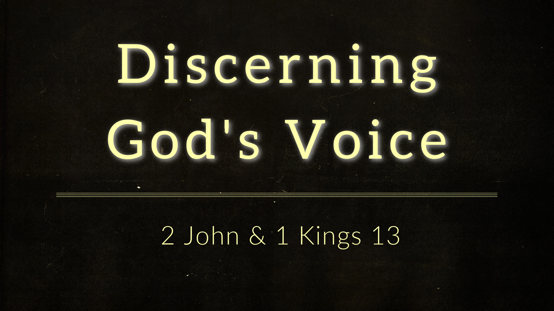 Discerning God's Voice